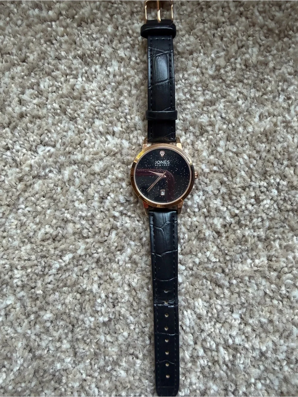 Jones New York Black & Rose Gold Watch